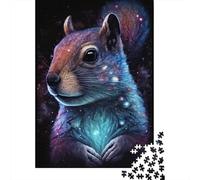 1000-teiliges Puzzle mit Galaxie-Tier-Eichhörnchen, für Erwachsene, Puzzle, Puzzle für Erwachsene, Halloween-Geschenk, Alter 14+, 1000 Teile (38 x 26 cm)