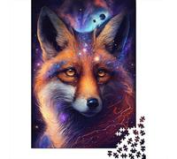1000-teiliges Puzzle mit Galaxiennebel und Fuchs für Erwachsene, Halloween-Geschenk-Puzzle, Puzzle für Erwachsene, Heimdekoration, Puzzle-Spielzeug, 1000 Stück (38 x 26 cm)