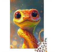 1000-teiliges Puzzle mit lächelnder süßer Schlange für Erwachsene, Halloween-Geschenk-Puzzle für Erwachsene und Jugendliche ab 12 Jahren, 1000 Teile (38 x 26 cm) <