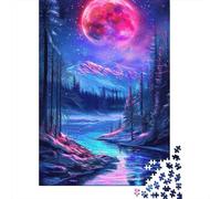 1000-teiliges Puzzle mit Neon-Winter-Naturmotiv, für Erwachsene, Papierpuzzles für Erwachsene, Teenager, Mann, Frau, Geschenk, 1000 Stück (38 x 26 cm)