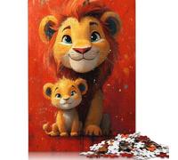1000-teiliges Puzzle mit Vater und Sohn, Löwe, für Erwachsene, Halloween-Geschenk, Papierpuzzles für Teenager, Geschenke, einzigartige Heimdekoration und Geschenke, 1000 Stück (38 x 26 cm)
