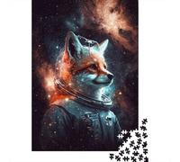 1000-teiliges Puzzle mit Weltraum-Astronauten-Fuchs für Erwachsene und Teenager, Papierpuzzle, Weihnachtsgeschenke, 1000 Teile (38 x 26 cm)