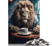 1000-teiliges Puzzle „Nicht ohne meinen Kaffee“ für erwachsene Teenager, Papierpuzzles, nachhaltiges Puzzle für Erwachsene | Spiele 1000 Teile (38 x 26 cm)