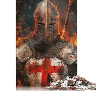 1000-teiliges Puzzle „Ritter des Heiligen Ordens“ für Erwachsene, Halloween-Geschenk, Papierpuzzle, Puzzle für Erwachsene, 1000 Teile (38 x 26 cm)