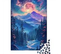 1000-teiliges Puzzle „Schneeberge bei Nacht“ für Erwachsene und Teenager. Papierpuzzles für Familienspaß und Spieleabende. 1000 Teile (38 x 26 cm)