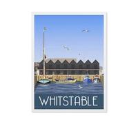 1000-teiliges Puzzle, Whitstable Harbor, Kent-Boot, Vintage-Reiseplakat, Papierspielzeug für Erwachsene und Kinder, Lernspiel-BJ30,38x52cm