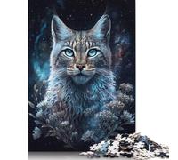 1000-teiliges Space Lynx-Puzzle für Erwachsene, Halloween-Geschenk, Puzzle für Erwachsene und Jugendliche ab 12 Jahren, 1000 Teile (75 x 50 cm) <