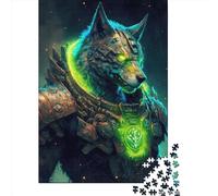 1000-teiliges Space Marine Wolves 5 Puzzles aus Holz, Lernspiel für Erwachsene, 1000 Teile (75x50cm)