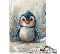 1000-teiliges süßes Baby-Pinguin-Puzzle für Erwachsene und Teenager, Papierpuzzle, Weihnachtsgeschenke, 1000 Teile (75 x 50 cm)