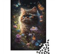 1000-teiliges süßes Kätzchen-Puzzle für Erwachsene, Halloween-Geschenk, Papierpuzzle für Erwachsene und Teenager, Lernpuzzle, 1000 Teile (38 x 26 cm)