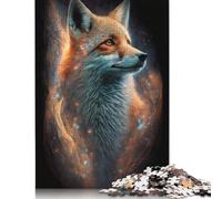 1000-teiliges süßes Kunst-Fuchs-Puzzle für Erwachsene und Teenager, Papierpuzzle, Weihnachtsgeschenke, 1000 Teile (75 x 50 cm)