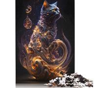 1000 The Summoned Cat Creative Square Jigsaw Puzzles for Adults, Wooden Puzzles Unique Challenge Games 1000pcs (75x50cm)