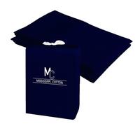 1000 Thread Count 100% Egyptian CottonStandard Pillowcase Pack of 2, Long Staple Cotton Pillow Case for Sleeping Soft & Silky Sateen Weave Bed Pillow Cover Hotel Pillowcases Navy Blue 20 X 30