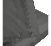1000 Thread Count 100% Premium Long-Staple Combed Cotton, Single Ply, King 2-Piece Pillowcase Set, Solid, Grey