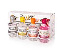 1000 Trades Gin Gift Pack 4 x 5cl - London Dry, Raspberry, Lemon & Orange