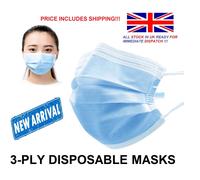 (1000) Triple Layer Protective 3ply Disposable Face Masks