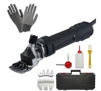 1000 W Electric Sheep Clipper, Horse Clippers with 6 Gears, Adjustable with Case, 13 Teeth, Straight Blade, Professional Sheep Scissors for Sheep, Alpacas, Goats