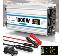 1000 Watt Power Inverter Car Power Inverter for Vehicles, Laptop, Truck with LED Display, 100A Battery Cable, Cigarette Lighter, 18W USB and 36 USB-C Port