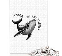 1000 Whale Hello There! Black And White Jigsaw Puzzles for Adults Teenager & Wooden Puzzles Family Games 1000pcs (75x50cm)