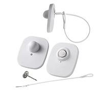 1000 White 8.2M RF Cloth Security Tag 1000 Pin 100 Lanyard for Retail EAS