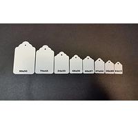 1000 White Kraft UnStrung Tags Swing Price Ticket Jewellery Labels (24mm X 15mm)