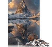 1000 Winter Peak Reflection Jigsaw Puzzles for Adults Teenager & Wooden Puzzles Family Games 1000pcs (75x50cm)