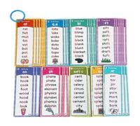 1000 Words Flash Cards, 60PCS Double-sided Phonics Flash Cards, Preschool Kids Learning Sight Words Supplies, Interactive Reading Games for Kids Home Kindergarten Nursery