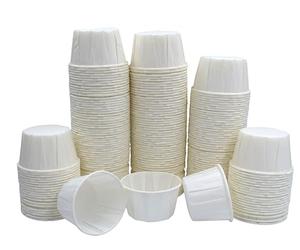 1000 x 2oz/60ml Round Waxed Paper Souffle Pots, Ideal for Sauce Pots, Dipping Cups, Ramekins, Condiments, and Portions Cups
