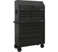 1000 x 458 x 1612mm 12 Drawer Combination Tool Chest -BLACK- UK Mains Power Bar