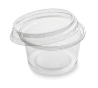 1000 x 4oz (100ml) Clear Round Plastic Food Container Deli Sauce Pots with Lids - Reusable, Recyclable & Freezer Safe - Ideal for Takeaway, Dips, Ketchup, Chutney, Jelly, Desserts & Storage