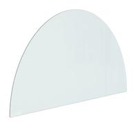(1000 x 600 mm (L x W)) vidaXL Fireplace Glass Plate Half Round Glass Panel Arch Glass Multi Sizes