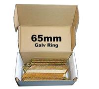 1000 x 65mm Galvanised Ring Framing Nails,Clipped D-Head, for DEWALT 18v Cordless DCN692