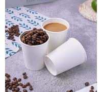 1000 X 7oz Single Wall White Paper Cups for Hot & Cold Drinks Premium Disposable Coffee/Tea Paper Cups Perfect for Your Home, Café, Work, Parties or Outdoors (1000, 7oz)