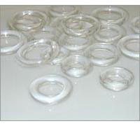 1000 x Clear Plastic 13mm Roman Blind Curtain Rings