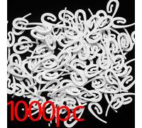 1000 X Curtain Hooks For Curtains With Header Tape White Plastic Nylon Home