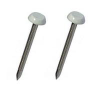 1000 x Light Grey UPVC 30mm Poly Top Pins Plastic Headed Fascia Fixings