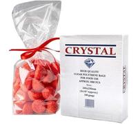 1000 x Plastic Polythene Food Bags 12" x 18" 500Gauge Crystal Clear Strong Poly Storage Bags By Tezraftaar®