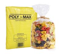 1000 x Plastic Polythene Food Bags 24" x 36" 100Gauge Poly Max Clear Strong Poly Storage Bags By Tezraftaar®