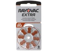 1000 x Rayovac Extra Advanced size 312 hearing aid batteries 8 blister PR41 2...