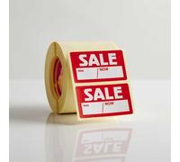 1000 x RED Sign SELF Adhesive Stickers Sticky Labels Swing Labels for Retail Price Display Price of RED Sticker (Sale was/Now Big, 40mm OR 4cm)