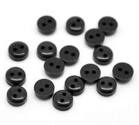 1000 x Round 2 Hole Sewing Buttons for Clothing Knitting, Crafts, Scrapbooking, etc. (Black, 6mm)