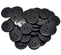 1000 x Round 2 Hole Sewing Buttons for Clothing Knitting, Crafts, Scrapbooking, etc. (Black, 9mm)
