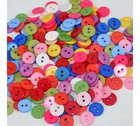 1000 x Round 2 Hole Sewing Buttons for Clothing Knitting, Crafts, Scrapbooking, etc. (Mixed, 11mm)