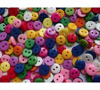 1000 x Round 2 Hole Sewing Buttons for Clothing Knitting, Crafts, Scrapbooking, etc. (Mixed, 9mm)