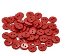 1000 x Round 2 Hole Sewing Buttons for Clothing Knitting, Crafts, Scrapbooking, etc. (Red, 11mm)