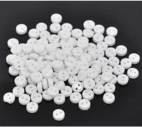 1000 x Round 2 Hole Sewing Buttons for Clothing Knitting, Crafts, Scrapbooking, etc. (White, 6mm)