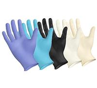 1000 x SafeTouch Disposable Gloves (10 x Boxes of 100) - Nitrile, Vinyl, Clear, Blue, Black (Vinyl, Powder-Free, Clear - M (Medium))