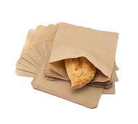 1000 x Strung Brown Kraft Paper Food Bags 10" x 12" Recyclable & Biodegradable Fruit Carrier Bags Ideal for Sandwiches, Bread Rolls, Restaurants, Takeaways, Groceries