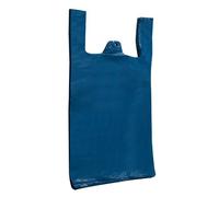 1000 x Vest Bags, Recycled Blue Vest Carrier Bags 12 X 18 X 24", Cheap Plastic Carrier Bags.