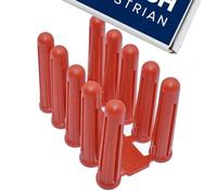 1000 x Wall Plugs - Plastic Expansion Brick Screw Fixing Plugs Screw Fixing Wall Expansion Raw Plugs Brick Stone Concrete (Red)